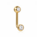14K Solid Gold Christina Piercing - Yellow gold, Solid gold, 14k