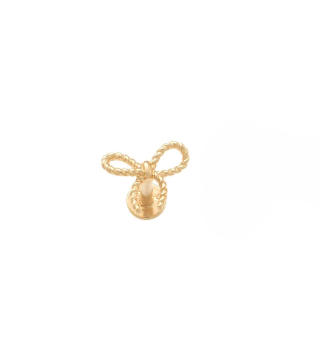 14K Solid Gold Ribbon Cartilage | Internally Threaded Ribbon Cartilage | Cartilage Piercing Jewelry | Helix Tragus Stud | Ribbon Helix