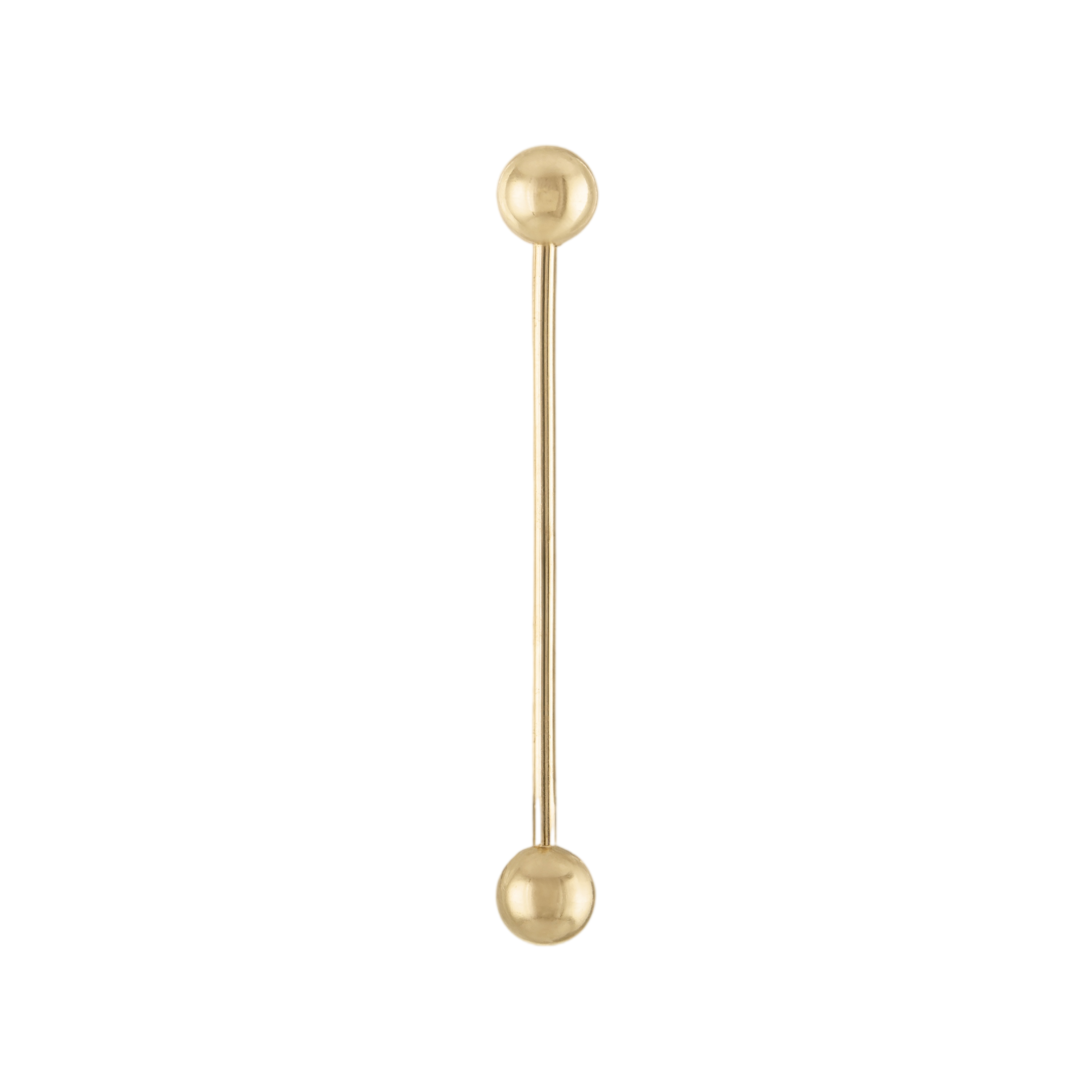 10K Solid Gold 25mm Industrial Barbell