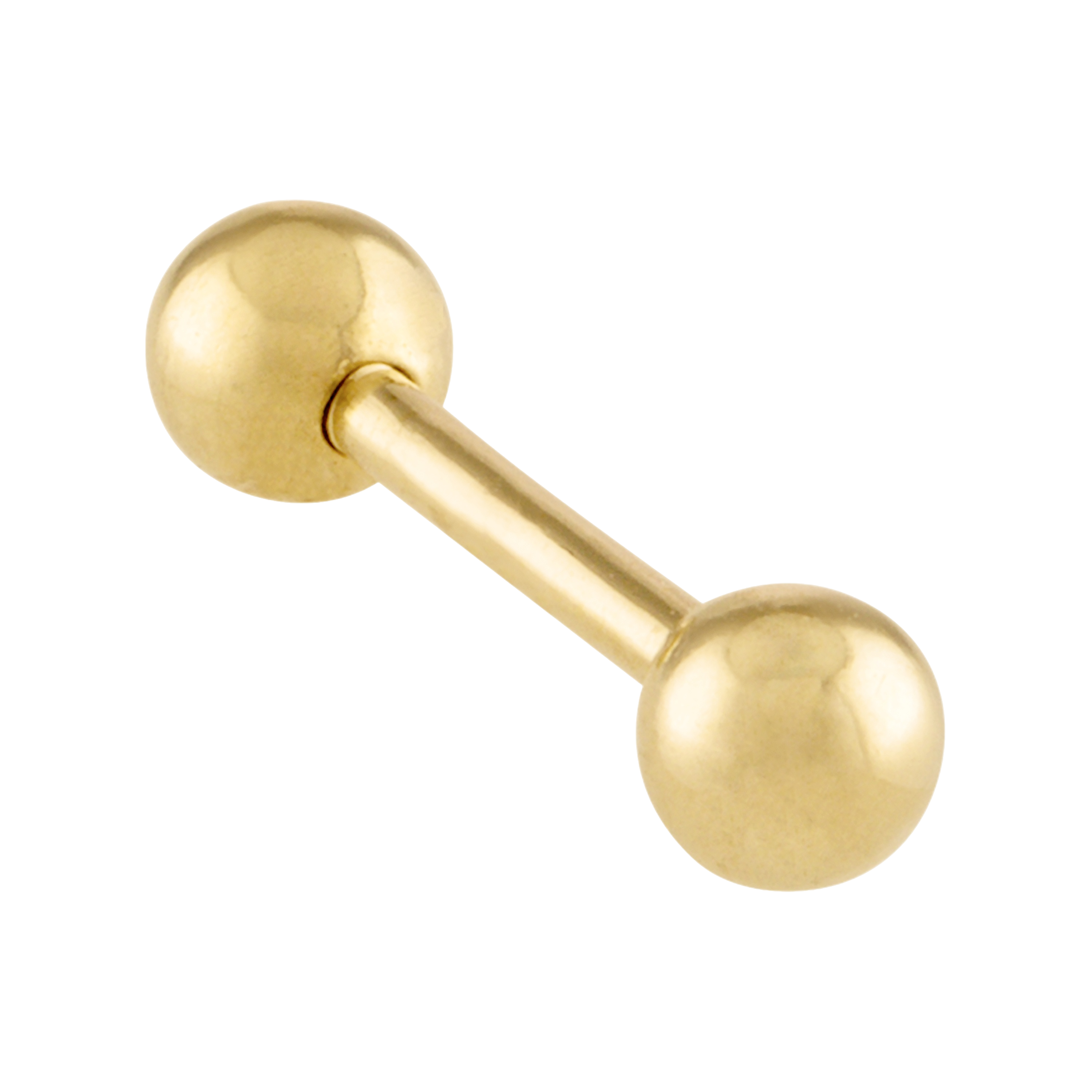 10K Solid Gold 8mm Plain Barbell