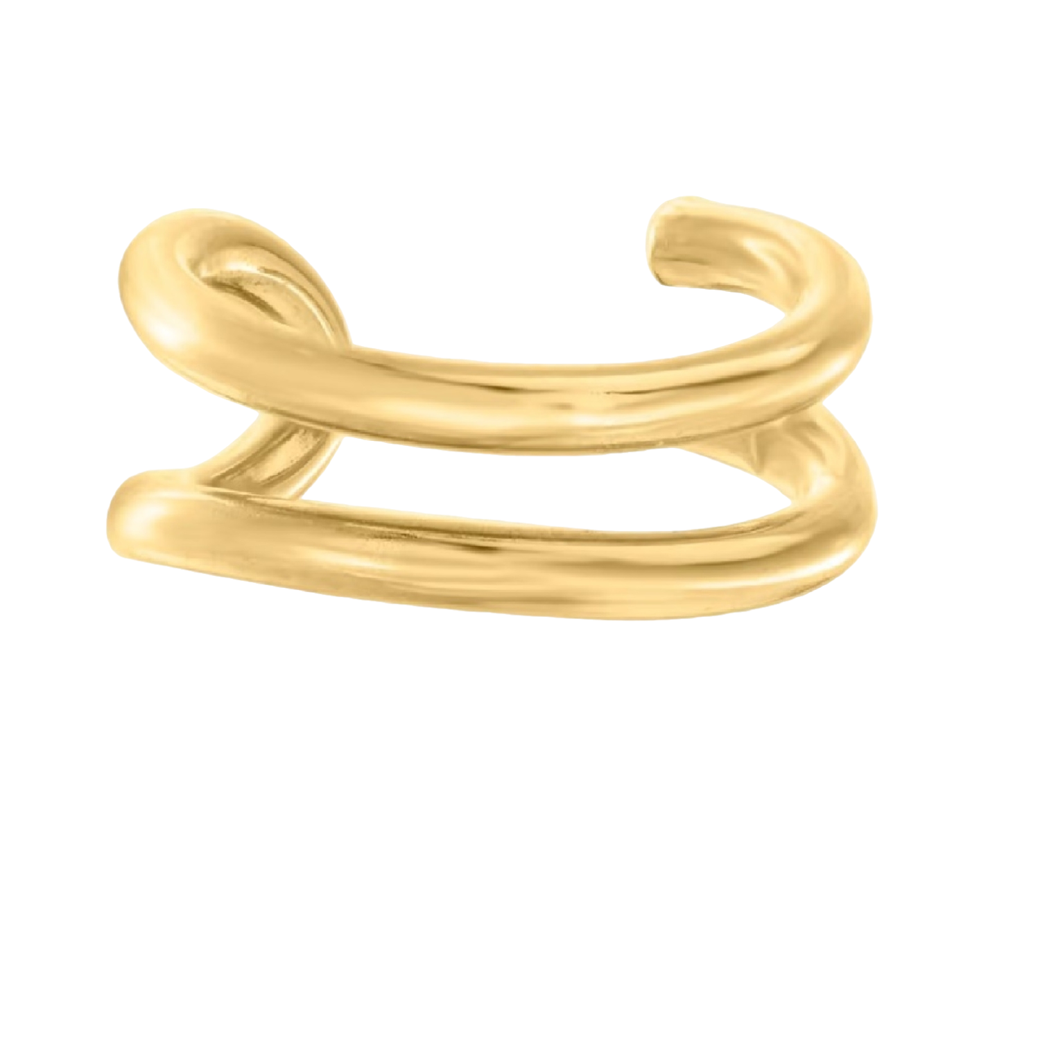 14K Solid Gold Twisted Ear Cuff