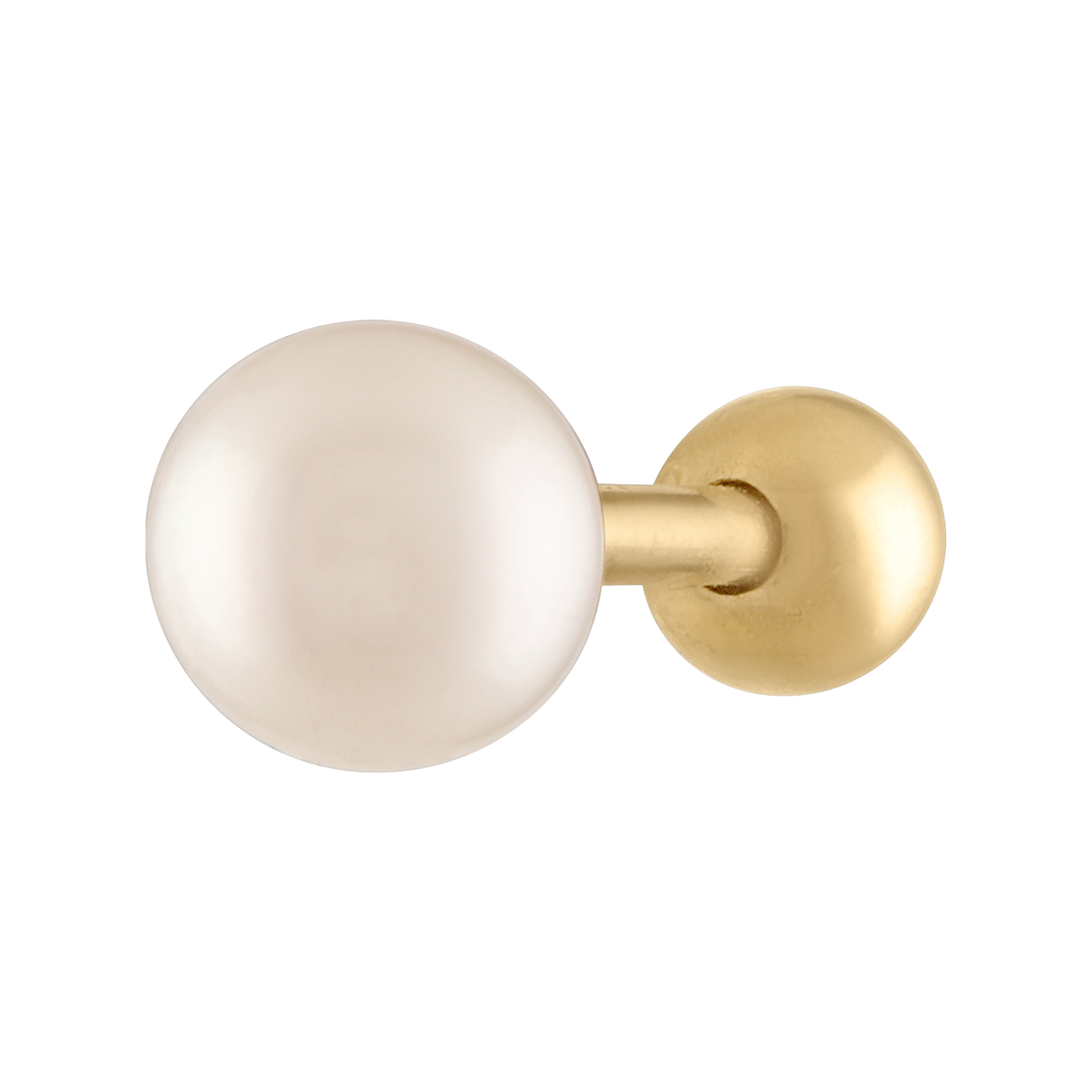 10k Solid Gold Cartilage With Pearl Center Stone