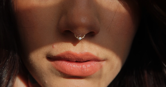 10K Solid Gold CZ Septum Clicker